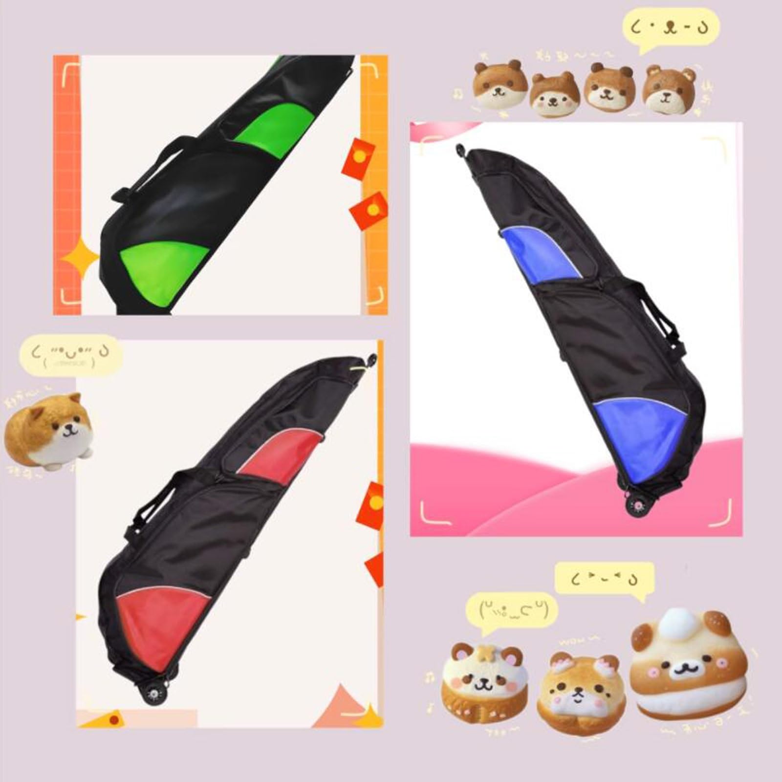 Esgrima Draw-Bar Rueda Bolsa Espada Multifunción Espada Carying Bolsa Gran Capacidad Esgrima Profesional Espada Bolsa