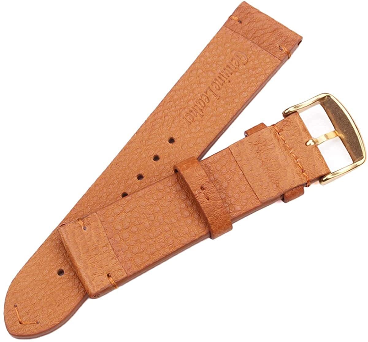 Wachgurt Vintage Leder Uhrenbänder dunkelbraunes Achter Handgelenk Bandgurt 18 mm 20 mm 22 mm Gürtel mit Edelstahl -Stiftschnalle -Gurt (Farbe: braune Schwarze Schnalle, Größe: 22 mm)