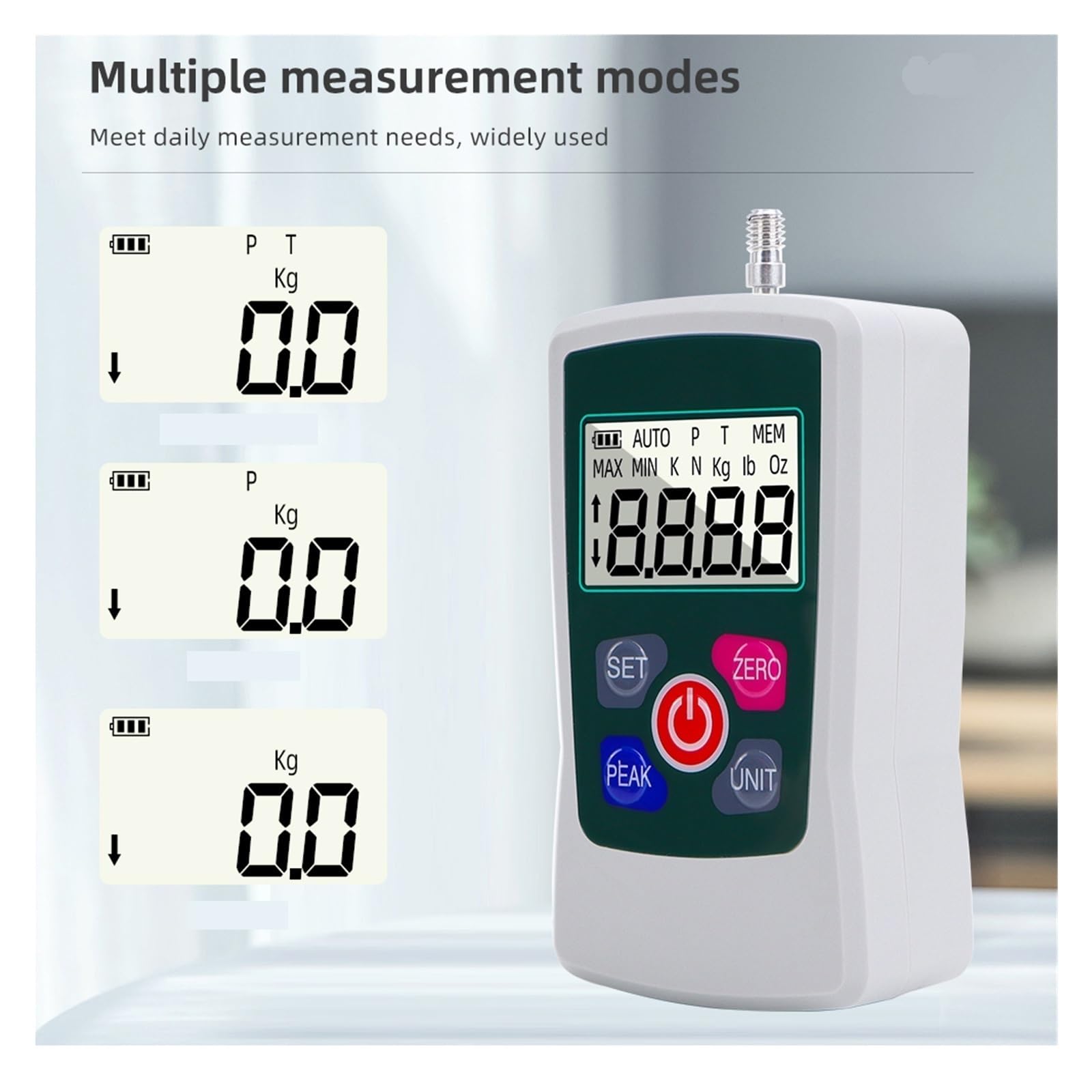 Dinamómetro, Medidor de fuerza digital, medidor empuje y tracción resorte, instrumento medición alta precisión, sensor, dinamómetro(50)