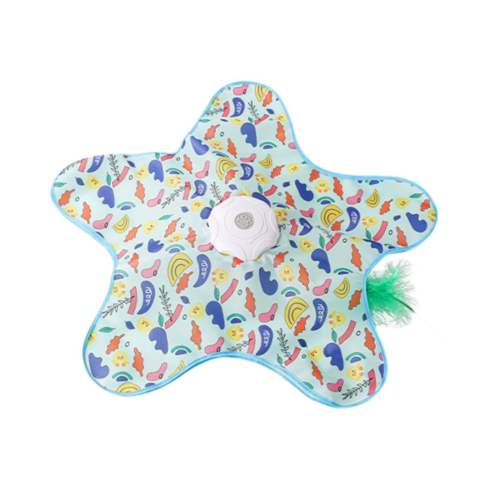 Juguete Interactivo para Gatos con Varita Automática Recargable Juegos de Plumas Escondidas Función Inteligente Material PP Adecuado para Estimulación, Amarillo