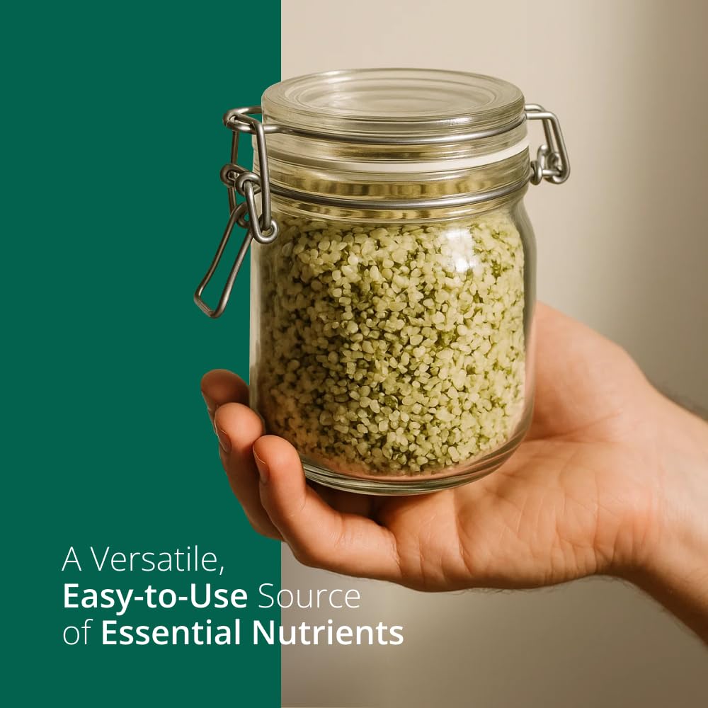 Intenson Semillas de Cáñamo Peladas, 500 g, Rico en Proteína | Rico en Ácidos Grasos, Veganas y Apto para Dieta Keto, Naturalmente Sin Gluten, Sin Aditivos