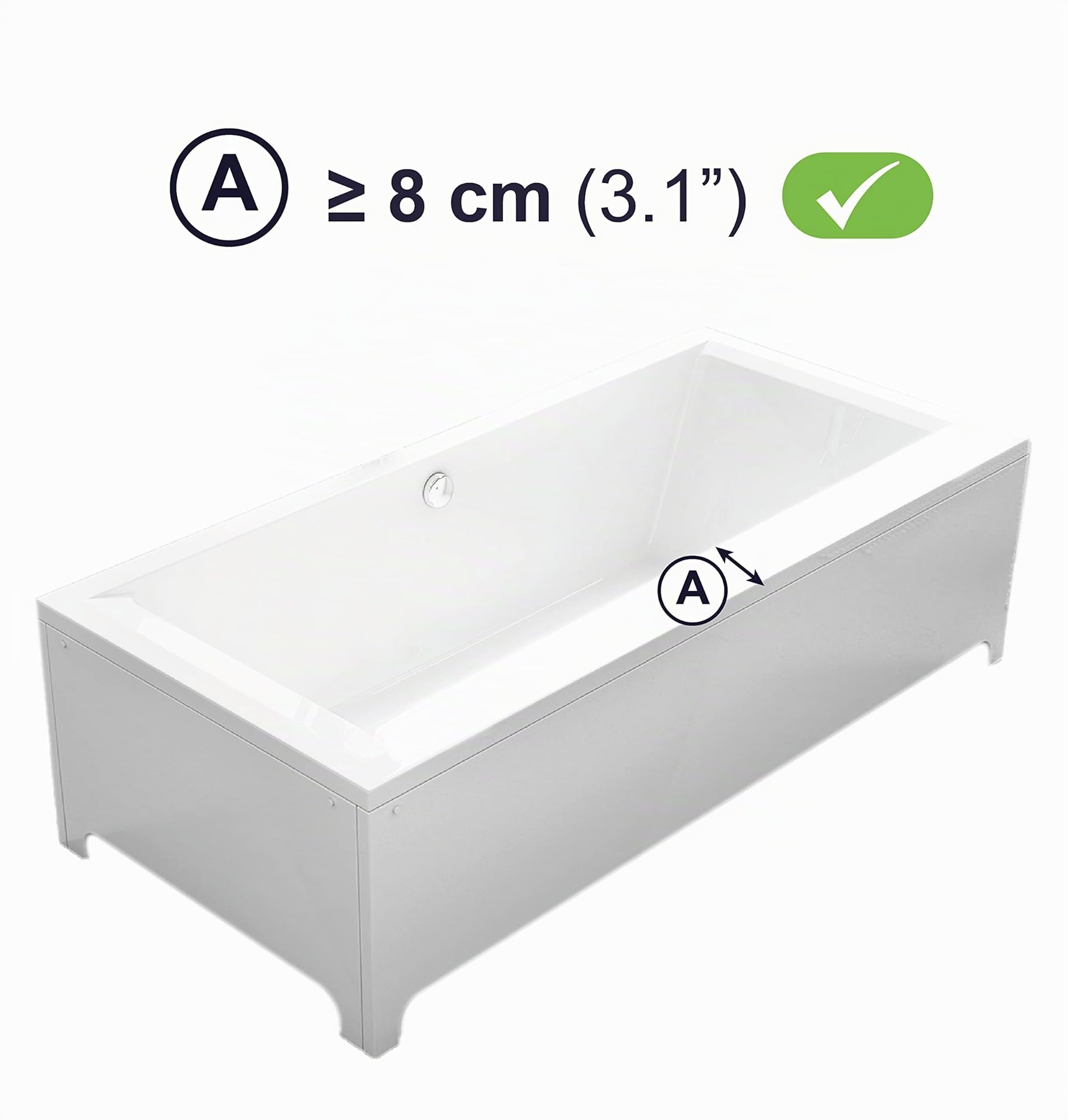 PEPE Mobility - Badewannen Einstiegshilfe Senioren, Haltegriffe Badewanne ≥8 cm, Haltegriff Bad Weiß, Ein und Ausstiegshilfe