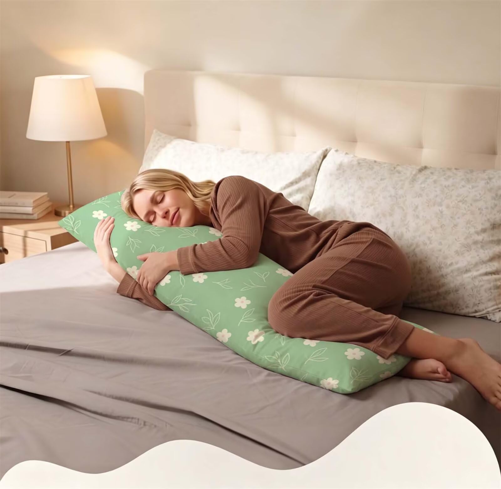 Senape-4 Federe Cuscino Letto 50x150 cm, Grande Cuscini per Divano Velluto, | Doppia Faccia Stampa, Semplice Fodera per Cuscino Decorativa, con Cerniera, Cuscino per Dormire Sul Fianco j-320