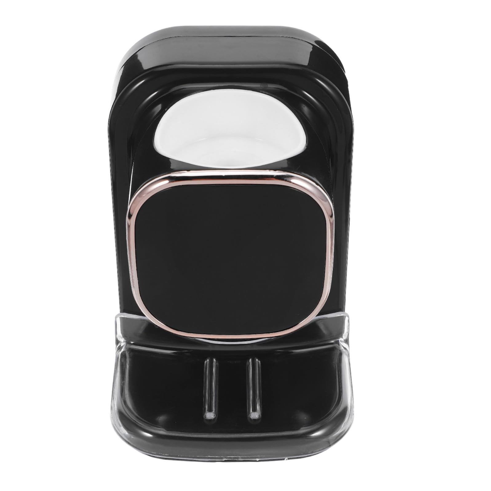 Mikikit Dispenser Automatico di Dentifricio Elettrico Comodo e Ricaricabile Nero in Plastico Montaggio a Parete Cavo USB Adatto per Dentifricio e Detergente Viso