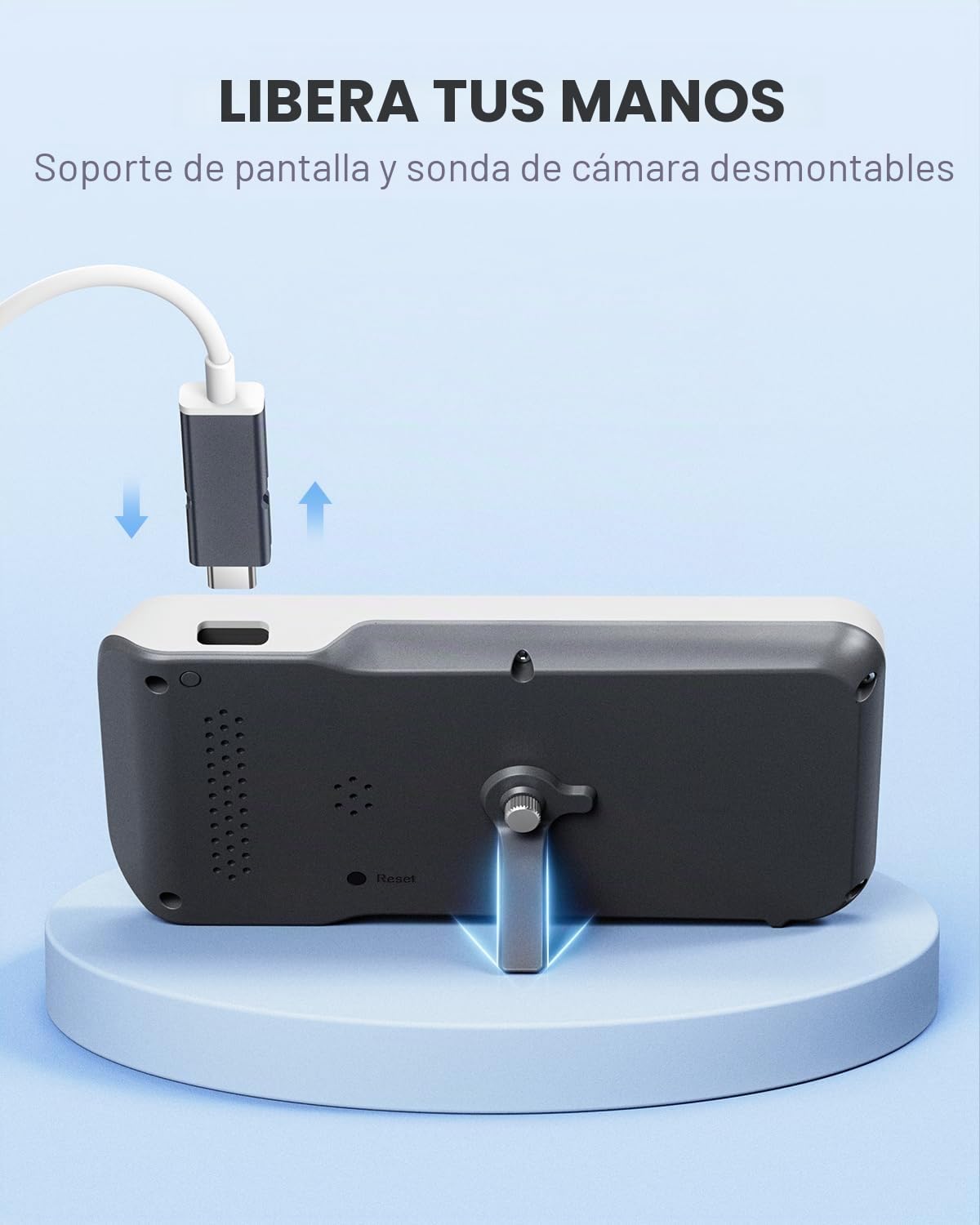 Anykit Otoscopio digital con giroscopio, pantalla de 4.5 pulgadas, cámara de alcance auditivo de 3.9 mm con 6 luces, herramienta de eliminación de cera de oído, tarjeta de 32 GB, soporta captura de