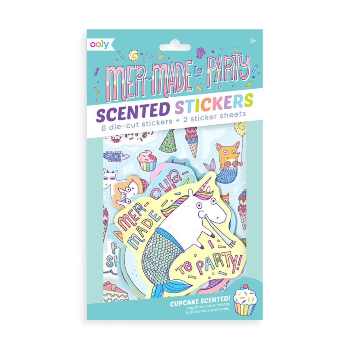 OolyMer-Made to Party Scented Stickers - 2 Sticker Sheets + 8 Jumbo Stickers