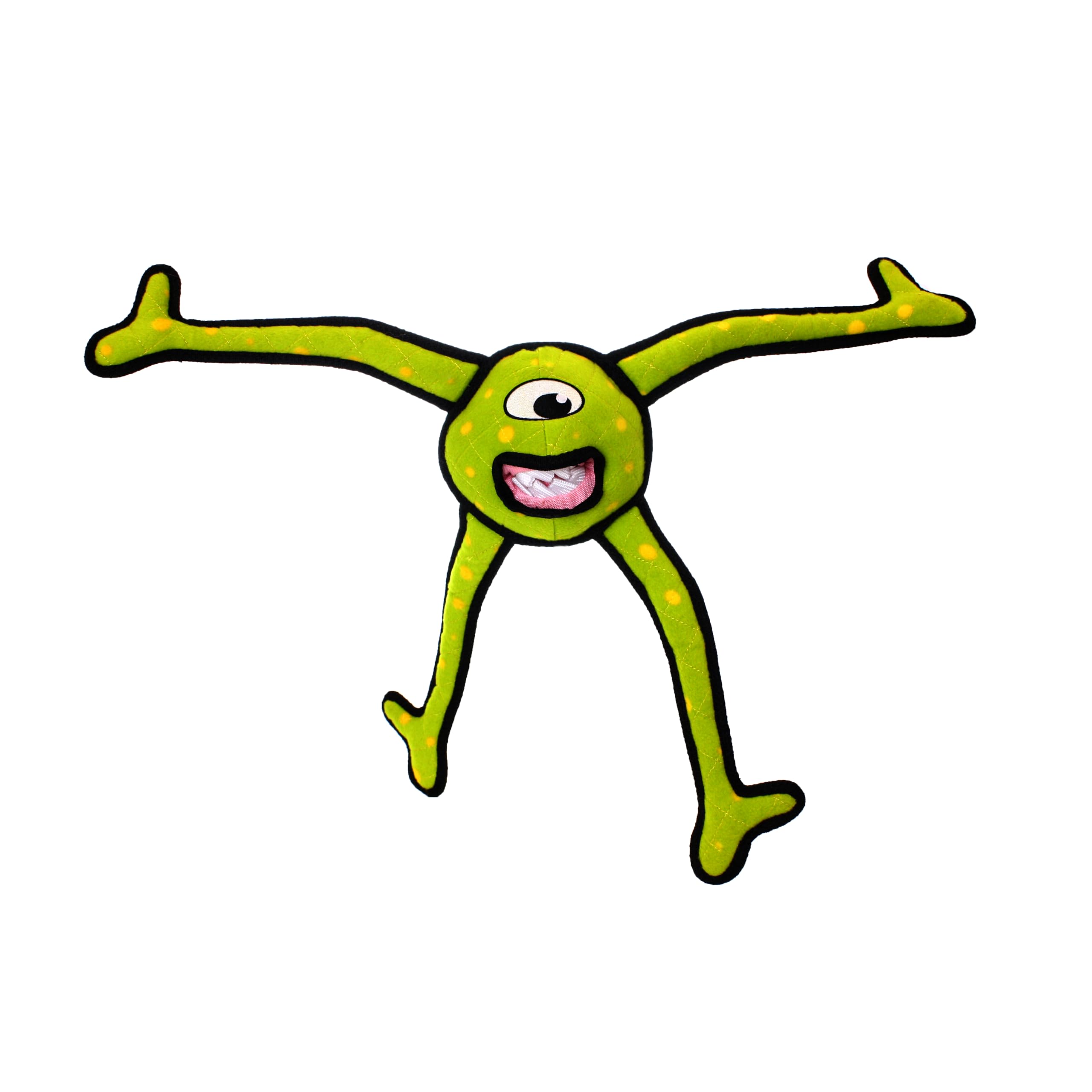 TUFFYWorld's Tuffest Soft Dog Toy - Alien Green Legs - Multiple Layers. Made Durable, Strong & Tough. Interactive Play (Tug, Toss & Fetch). Machine Washable & Floats