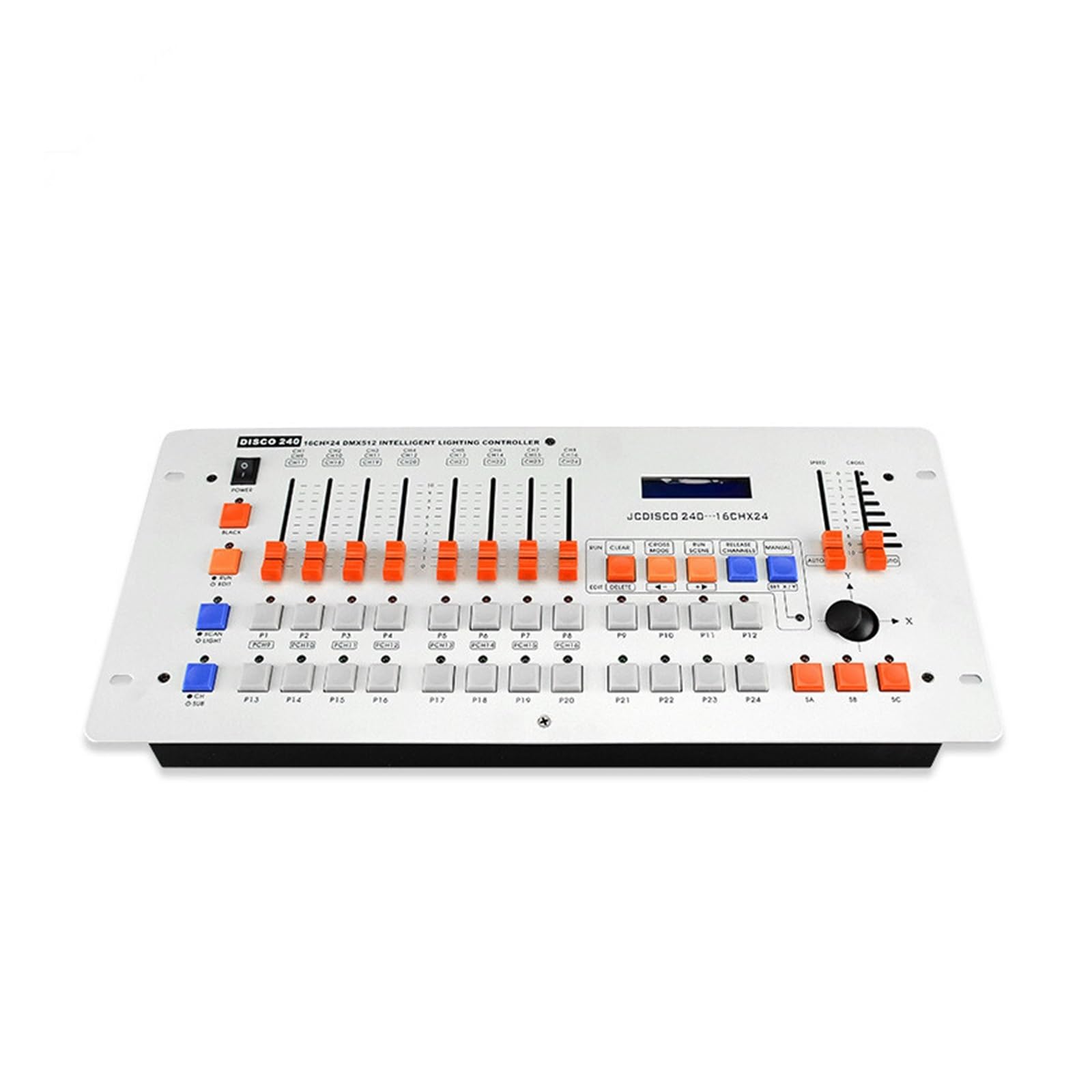 DMX Controller, Disco 240 DMX Console 16CHx24 DMX512 Intelligent Lighting Controller Kit Fit for Disco/DJ/Dance Luminaire Light Show DMX