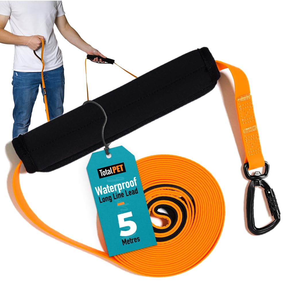 Total Pet Training Lead for Dogs Waterproof Long Line for Recall & Obedience Training, Extra Long Dog Lead