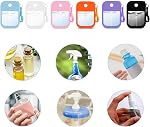 10 Pack Portable Spray Bottles, 38ml Mini Card Shape Travel Reusable Sprayer Bottle, Can Fill Makeup Toner, Alcohol, Hand Sanitizer, etc with Hook and Silicone Case