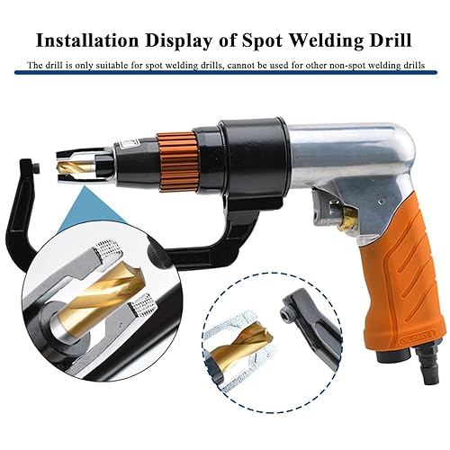 Miniatura 2 de 3 brocas de soldadura por puntos, broca de corte de soldadura de acero cobalto de alta velocidad con revestimiento de titanio de 1/4 de pulgada