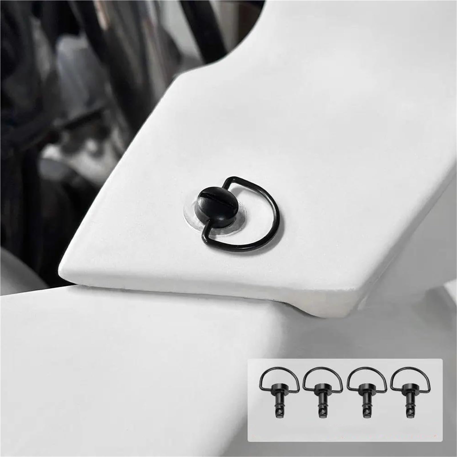 Viti Per Moto Per Ducati 749 916 996 998 999, Bulloni Per Carenatura Da 17 Mm, Bulloni A Sgancio Rapido Con Anello A D Da 1/4 Di Giro. Bulloni Kit Carrozzeria Viti(Nero,4 pezzi)