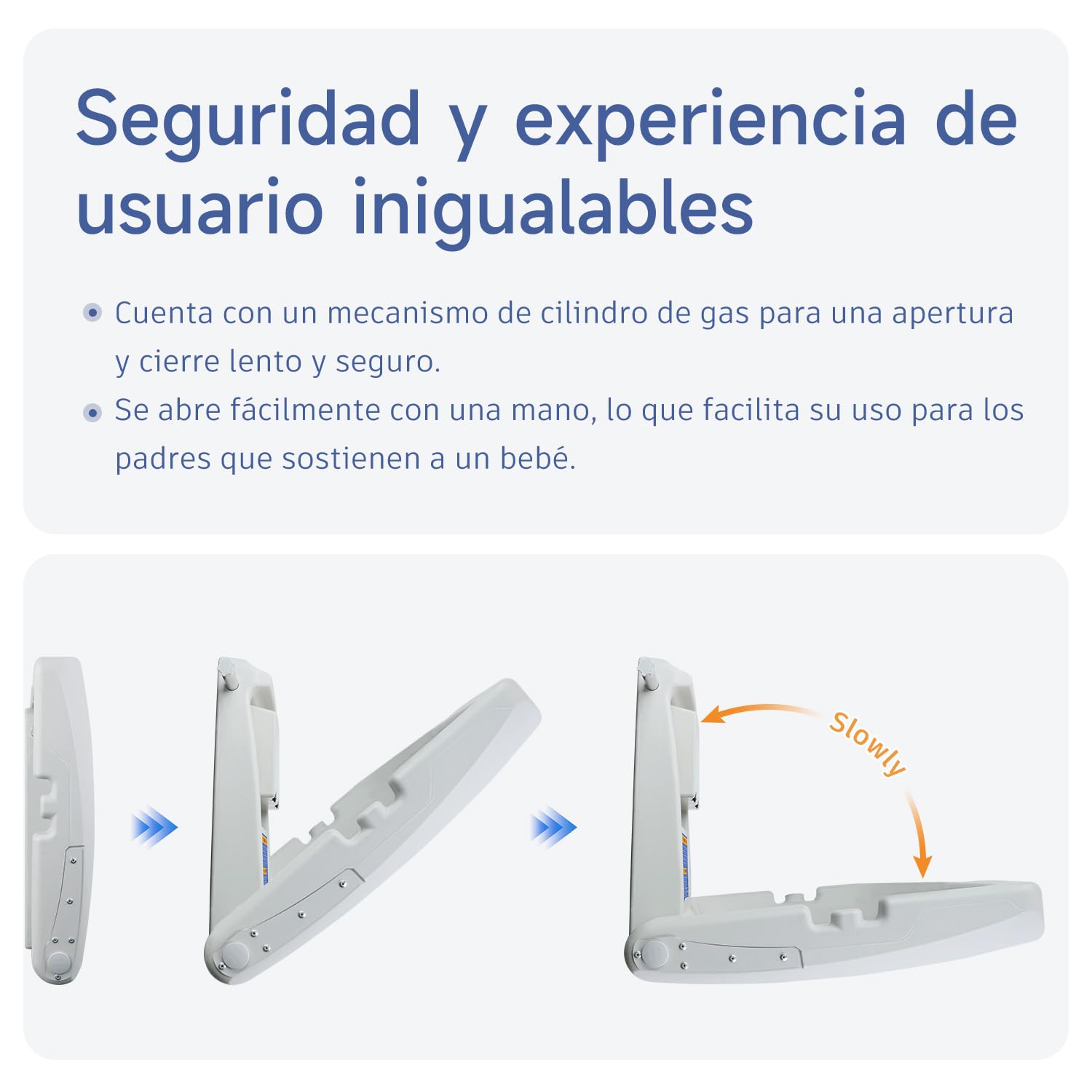 AIKE Unidad de Cambio para Bebé Comercial, Horizontal de Pared Plegable, Conforme a CPC, (Blanco Grisáceo)