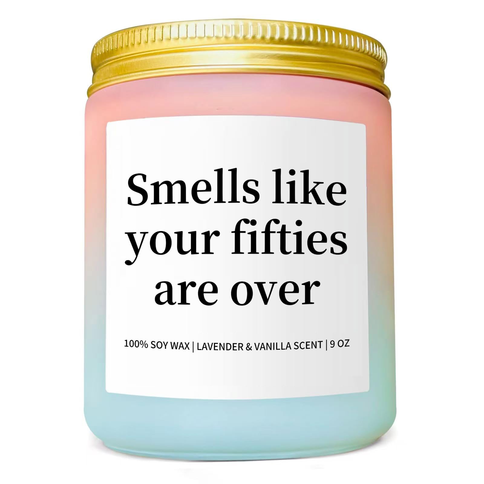 60th Birthday Gifts for Women, Funny Happy Birthday Candle - Gift for Women Ideas, 9 Oz Lavender Scented Candle Gift (60th Birthday)