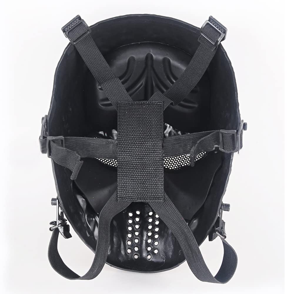 Easy Provider Skull Airsoft Paintball Caccia Full Face Protect Maschera Mesh Occhiali
