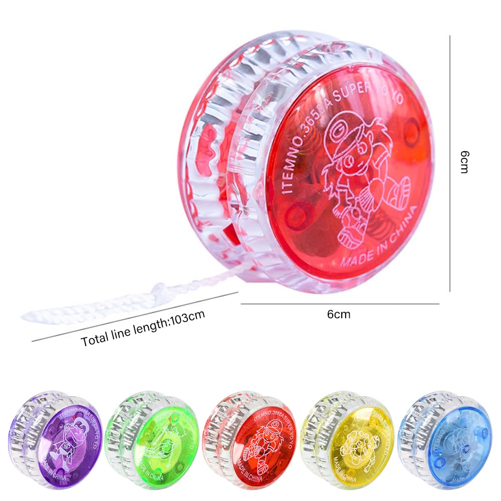 Yoyo Profesional Con LED - 18 Piezas Para Niños y Estudiantes Principiantes - Juguete Para Regalos de Cumpleaños, Fiestas y Celebraciones