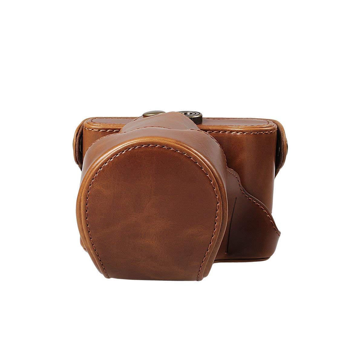 Xidan FL1 Protective Dark Brown Leather Camera Case, Bag for Fujifilm X-M1 (XM1, X-A1) Compact System with 16-50mm Lens