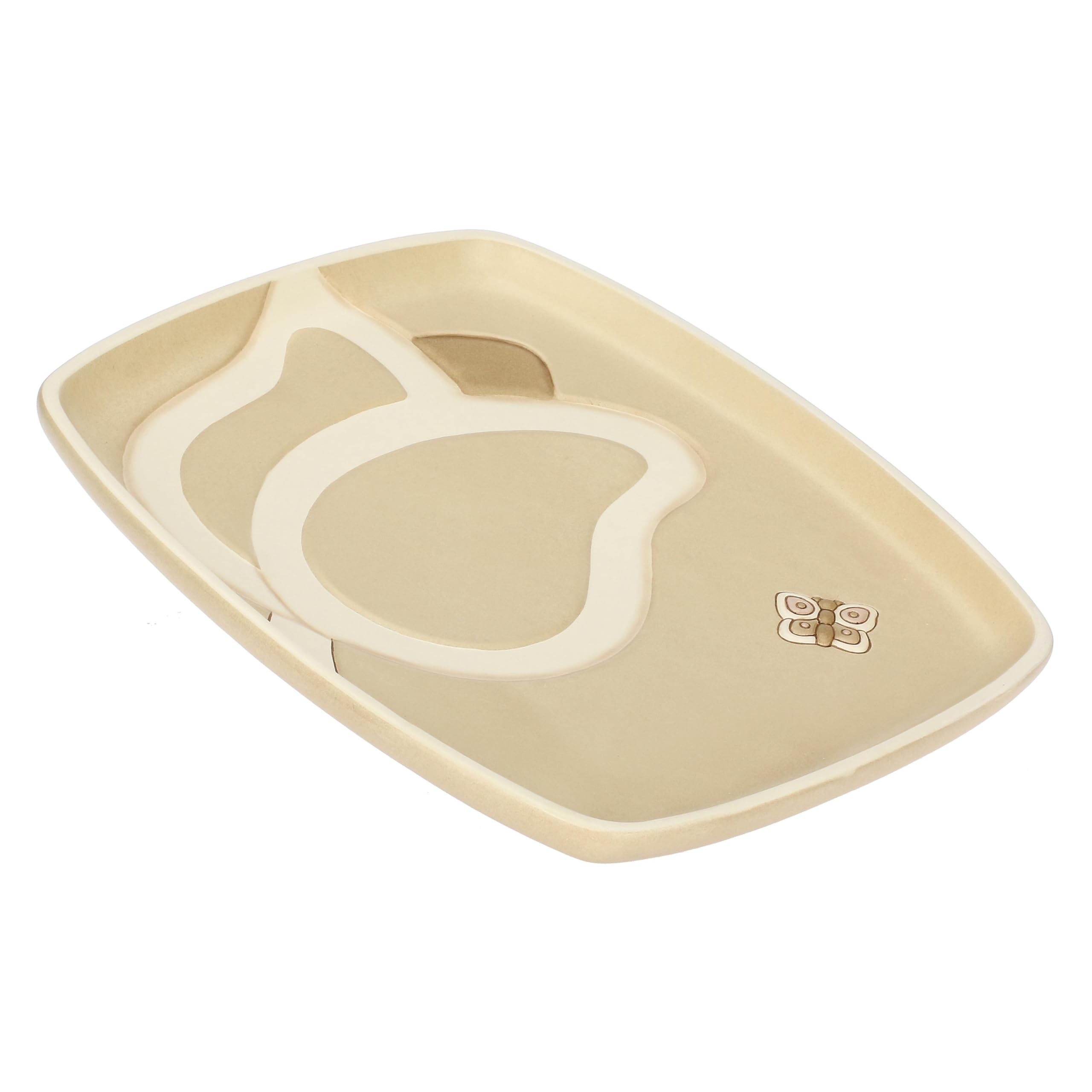 THUN, Centrotavola in Ceramica Decorata a Mano, Linea Iconic Elegance, Idea Regalo per la Casa, 30 x 28 x 2.5 cm