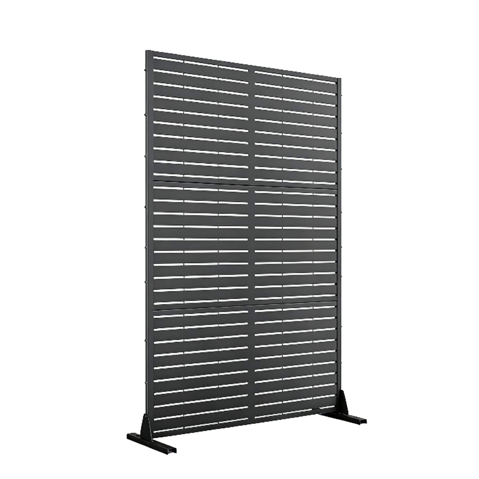 Mampara Divisoria Metálica Autoportante 183x120 cm, Diseños de líneas | Pantalla de Privacidad para Exterior, Biombo Separador de Ambientes Decorativo, Ideal para Jardín, Balcón, Terraza y Patio