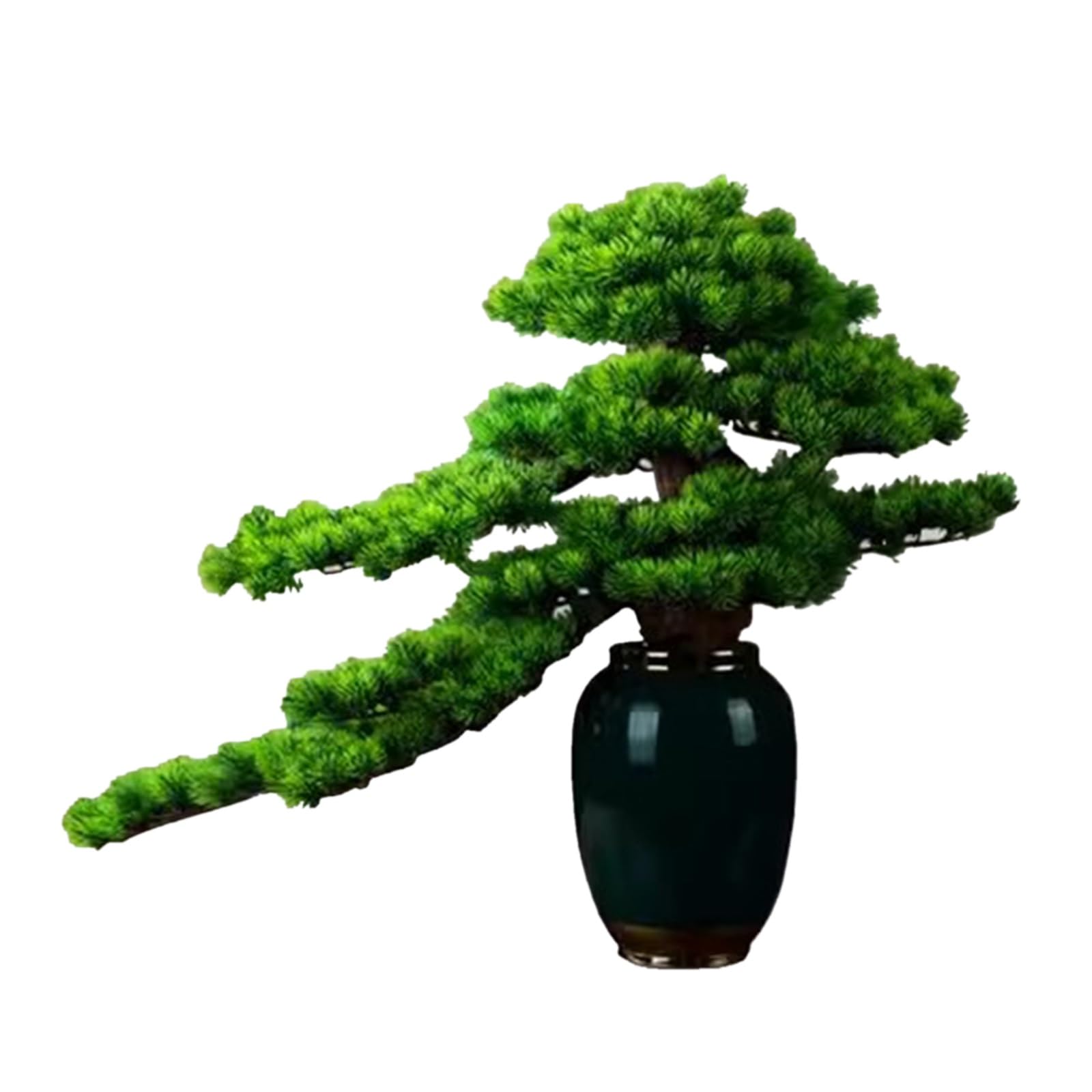 MYUYEE Artificial Bonsai Tree Simulated Living Room Welcome Pine Home Plant Bonsai Decoration Indoor Tabletop Green Plants Porch Fake Tree Decorations Artificial Tree
