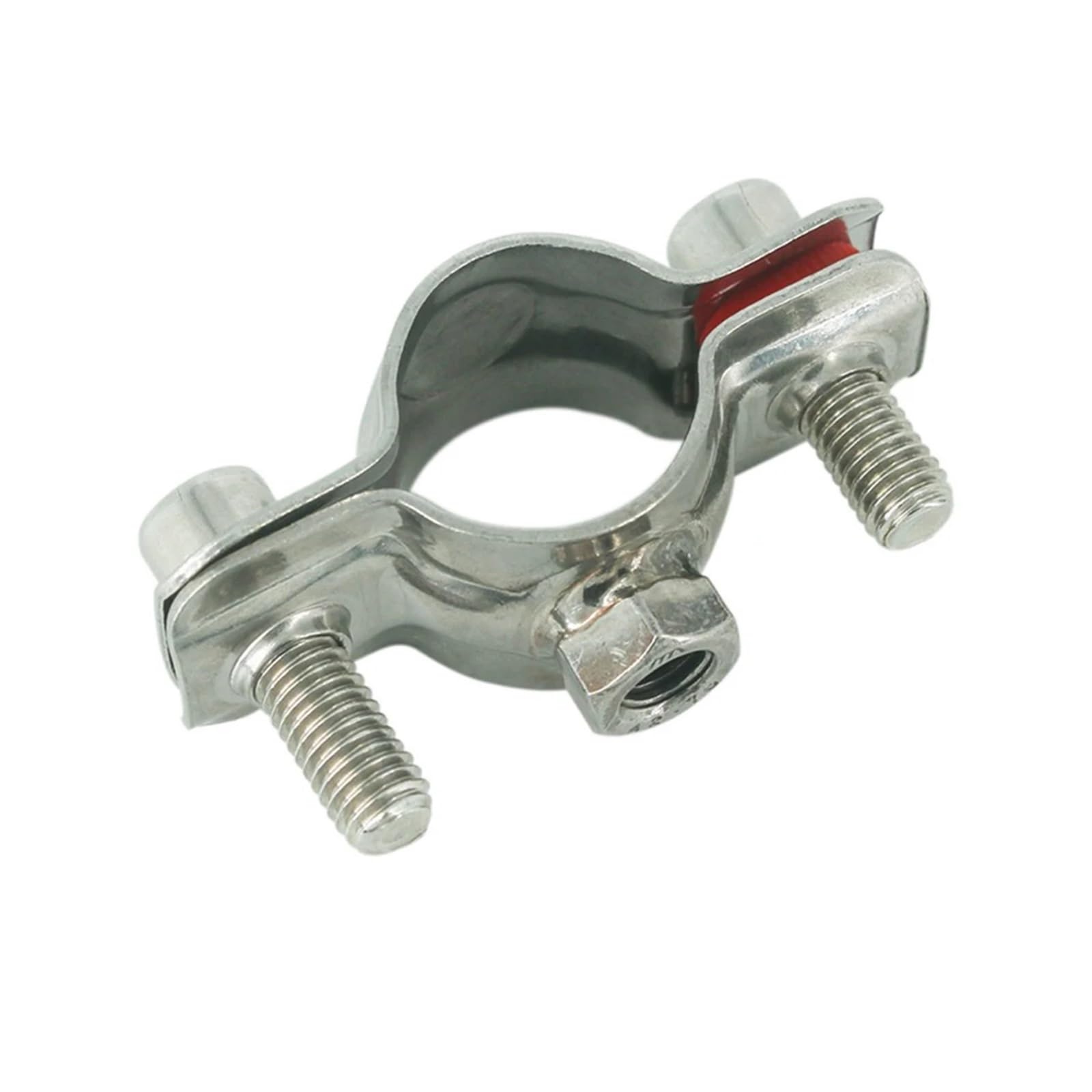 AARTERZZA 304 Stainless Steel Pipe Bracket Welding Nut Fixed Hoop Pipe Clamp Gas Pipeline Clamp Fastening Pipe Bracket(48-51 Nut M8)