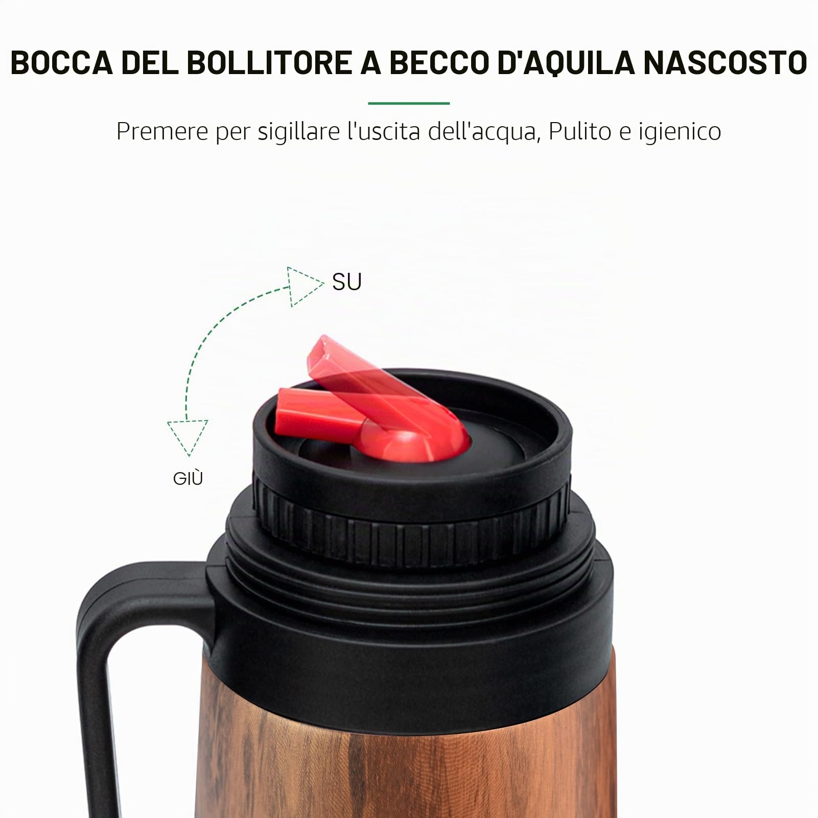 Set Tazza e Termo Yerba Mate – Borraccia Moderna per Maté, Bottiglia Termica, Bombilla e Spazzola di Pulizia Incluse – Tutto in Acciaio Inox 304 18/8 di Qualità Premium (Grano di Legno)