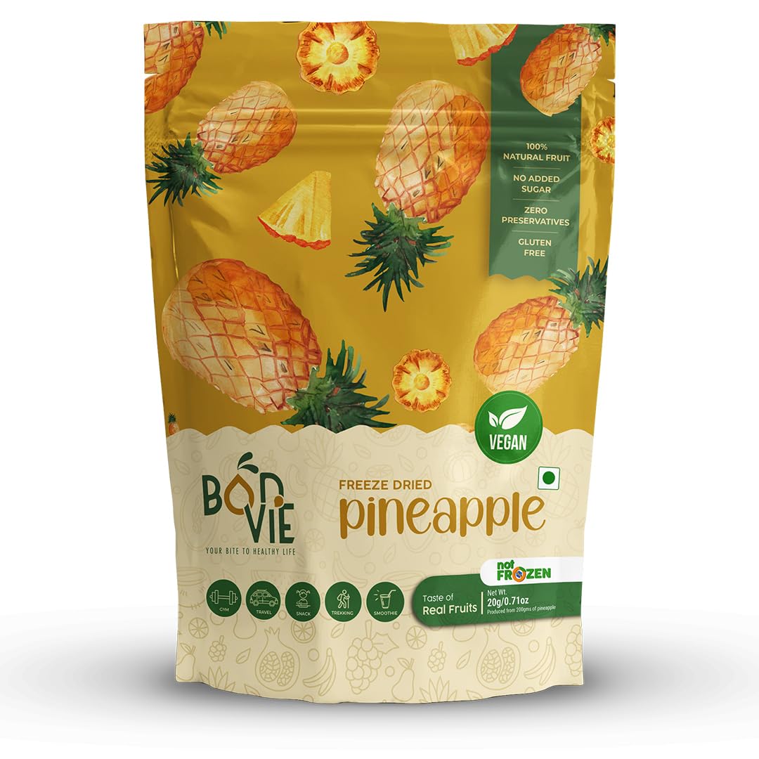 BONVIE Freeze dried fruits mix | Healthy Snacks for Kids and Adults | No Added Sugar, Gluten Free, No Preservatives (Pineapple) Pack of 1 (B0BRQK6BYR) Amazon Price History, Amazon Price Tracker