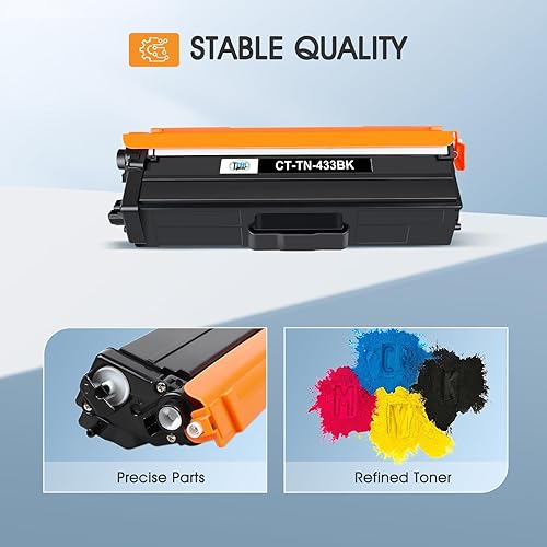 Miniatura 4 de Cool Toner Cartucho de tóner de repuesto compatible para Brother TN433 TN-433 TN431 Brother HL-L8360Cdw MFC-L8900Cdw HL-L8260Cdw MFC-L8610Cdw