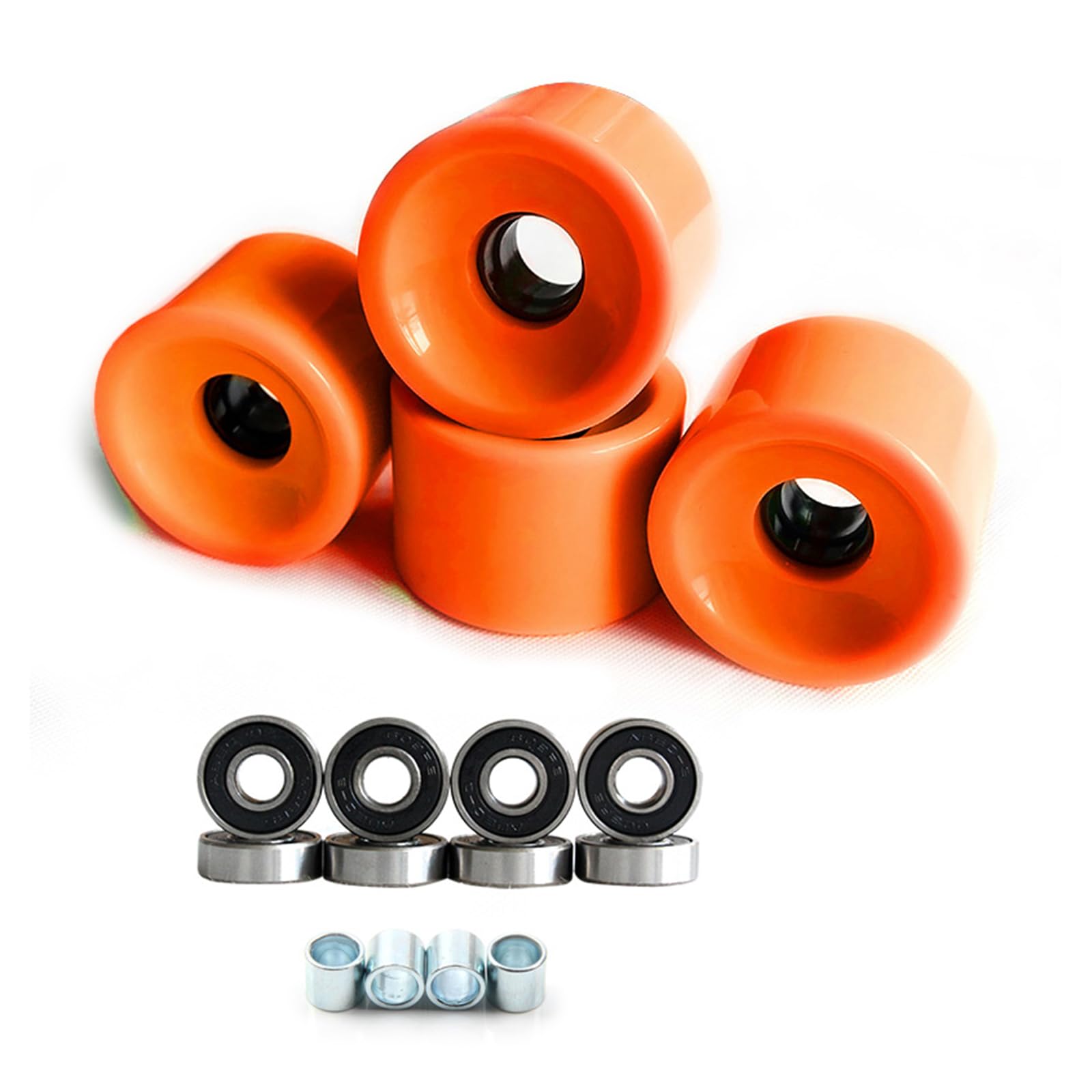 Lot de 4 planches à roulettes 78A avec roulements souples pour longboards de rechange