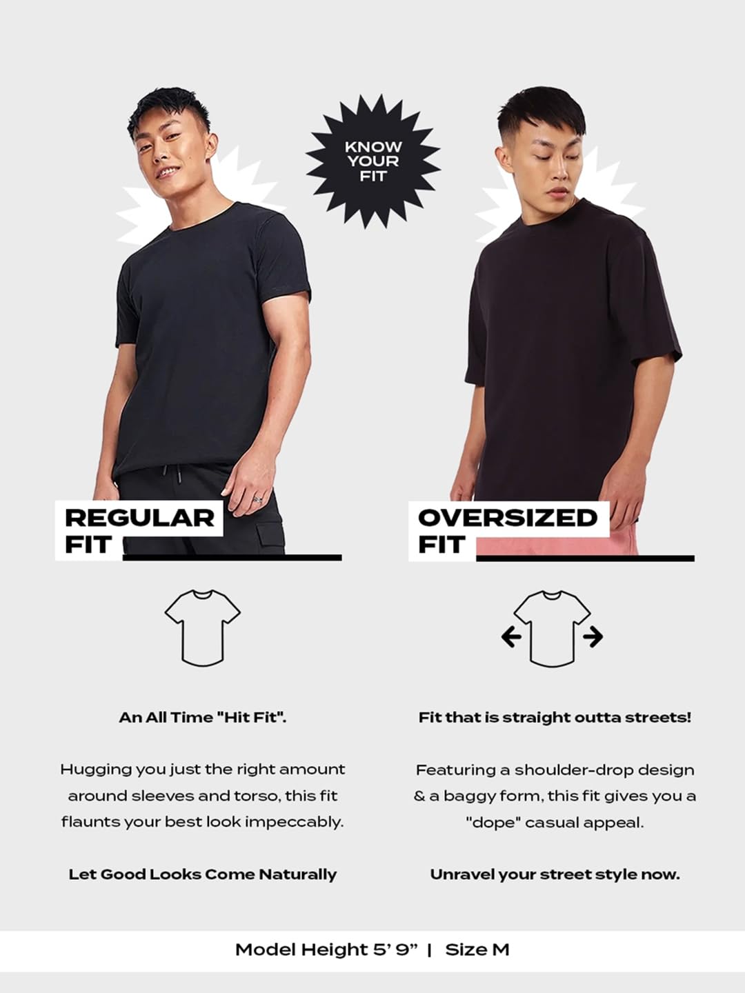 Bewakoof Maglietta da uomo in cotone con stampa grafica con taglio oversize, mezza maniche, scollo rotondo, abbigliamento casual streetwear, maglietta oversize in cotone da uomo