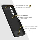 Pikkme Back Cover for Oppo K13x 5G Camera Protection 3D Hexa Cube Design Silicone Protective Bumper Case (Black) gallery image