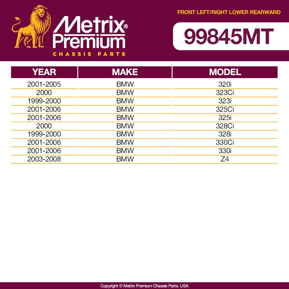 Amazon.com: Metrix Premium Front L & R Lower Rearward Control Arm 