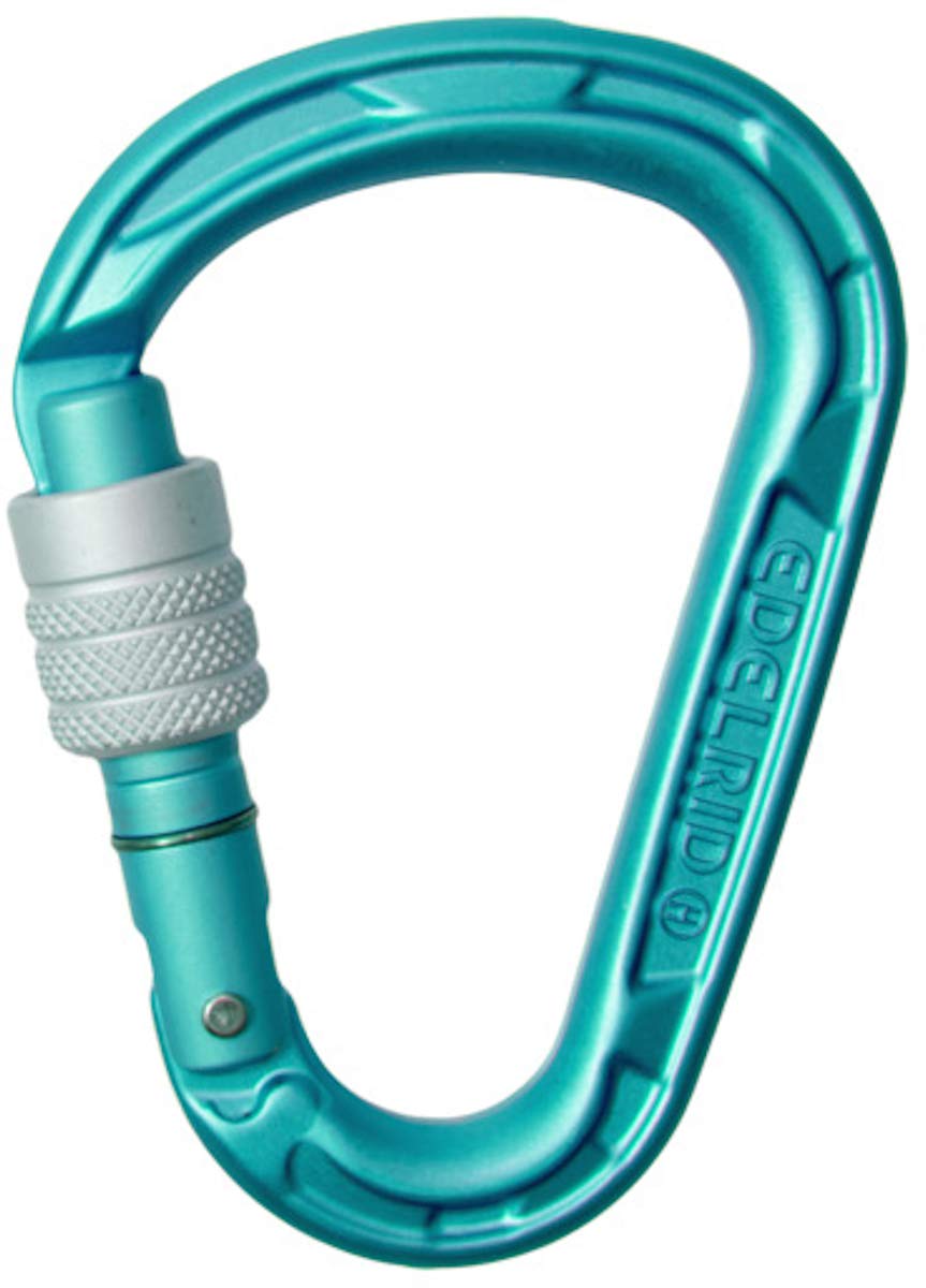 EDELRID HMS Strike Screw 23KN Carabiner (CE 0082, Oasis, Weight - 65G)