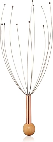 Deluxe Comfort Masajeador portátil de mano para la cabeza del cuero cabelludo, alivia el estrés, promueve la relajación profunda, peso ligero,