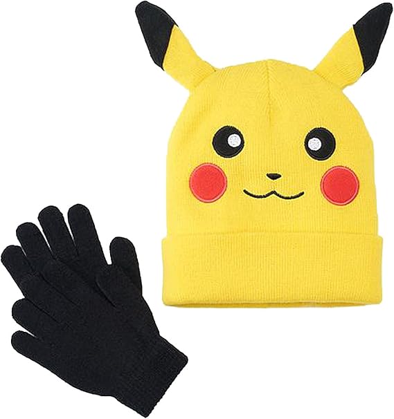 Amazon ポケモン ピカチュウ ボーイズ 冬用ビーニー帽 手袋セット 帽子 通販