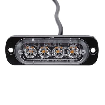 24v ストロボ点滅灯 Amazon | LED ストロボ ライト - 4 LED アンバー ストロボ