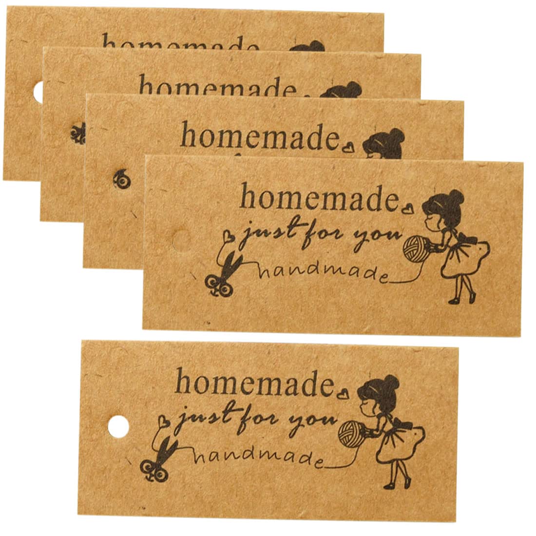 Amazon | クラフトタグ ハンドメイド用ペーパータグ（Homemade） /5枚
