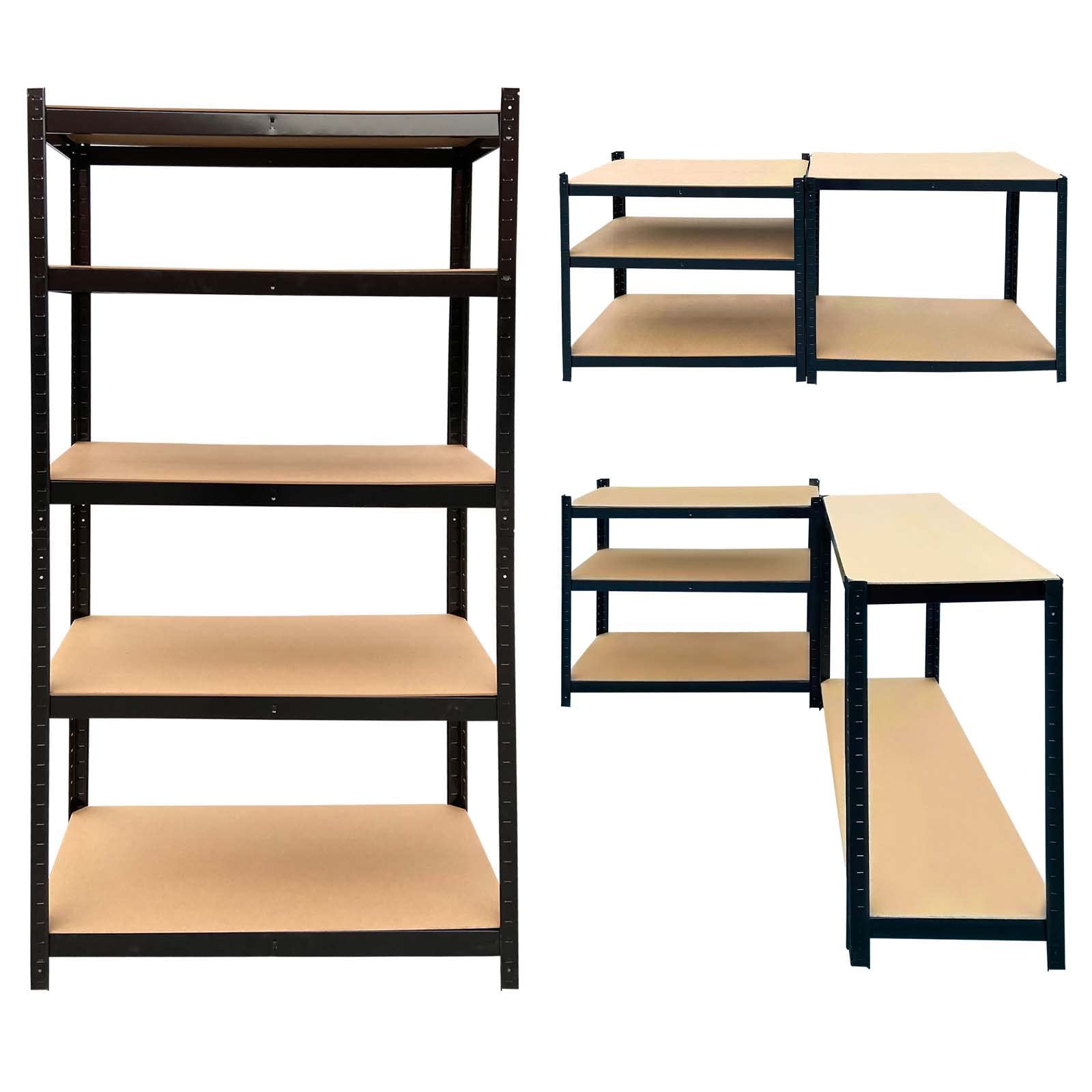 AutoBaBa66" Storage Shelves, Heavy Duty Steel Frame 5-Tier Garage Shelf, Metal Multi-Use Storage Shelving Unit, Bolt-Free Assembly Adjustable Shelves for Home/Office/Dormitory/Garage, 66" x 30" x 12"