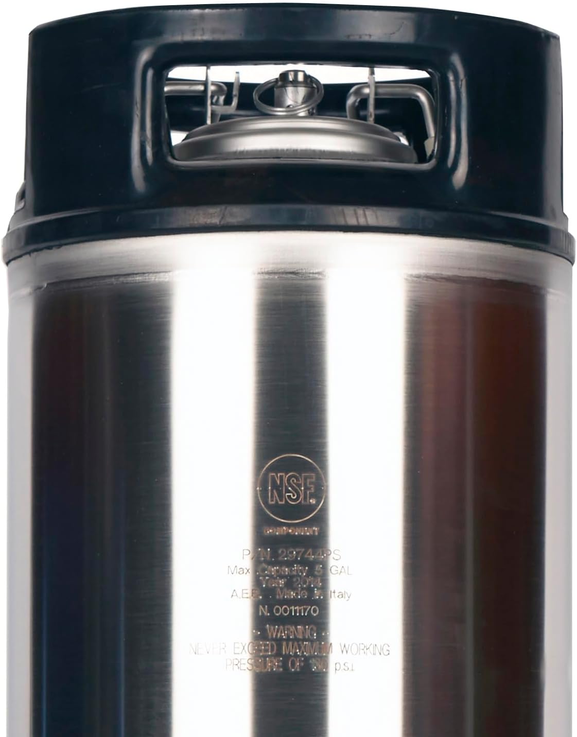 Two Pack of New AEB 5 Gallon Ball Lock Kegs - Dual Rubber Handles