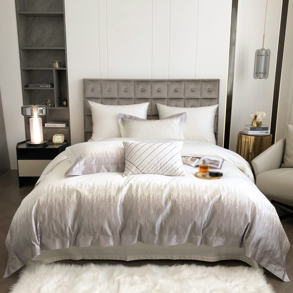 Sbcgfy A 1000Tc Cotton Bedding Set Queen King Duvet Covers Bed Sheet Pillowcase Bedclothes Bed Linings,-Queen Size 4Pcs