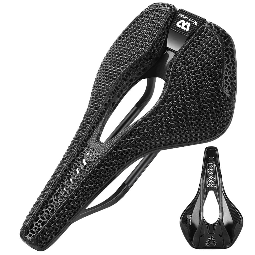 Carn Fiber 3D Printed Saddle Bathable Bike Saddle Ultralight Road Bike Seat