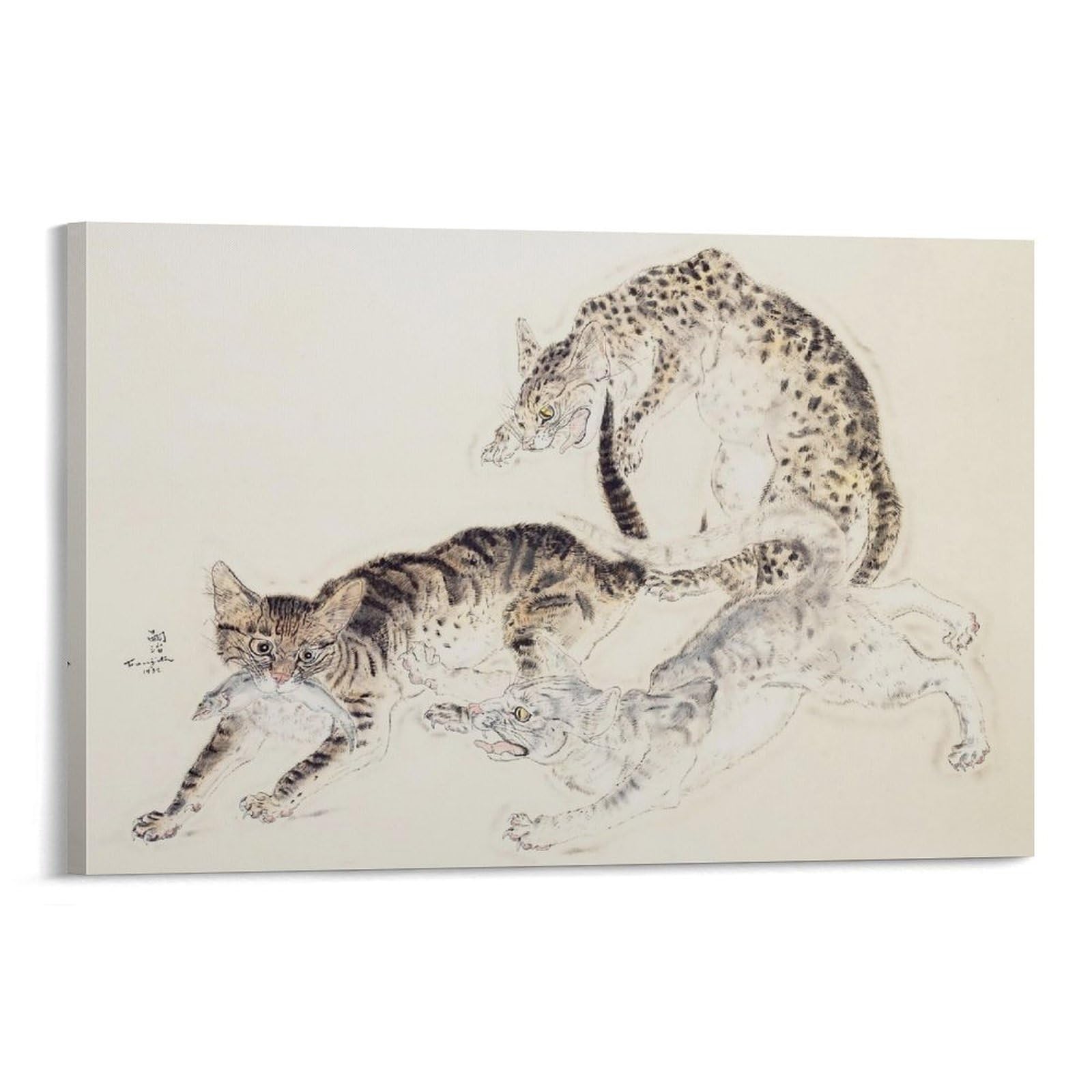 Amazon.co.jp: 藤田嗣治 猫の素晴らしい絵画 インテリア