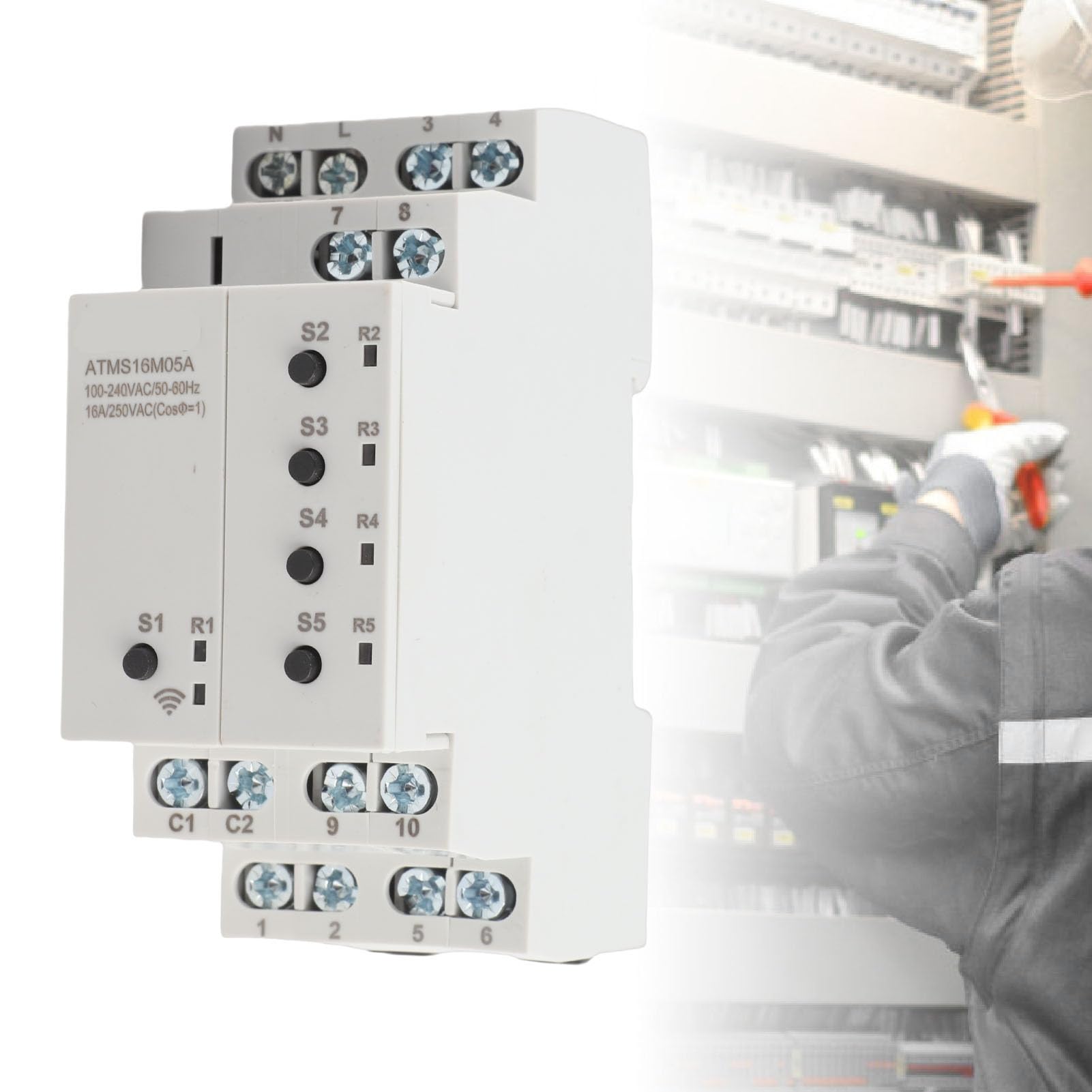 Temporizador WiFi Inteligente con 5 Canales Aislados para Programación Flexible y Control por Voz - Ideal para Automatización del Hogar - Material ABS Duradero