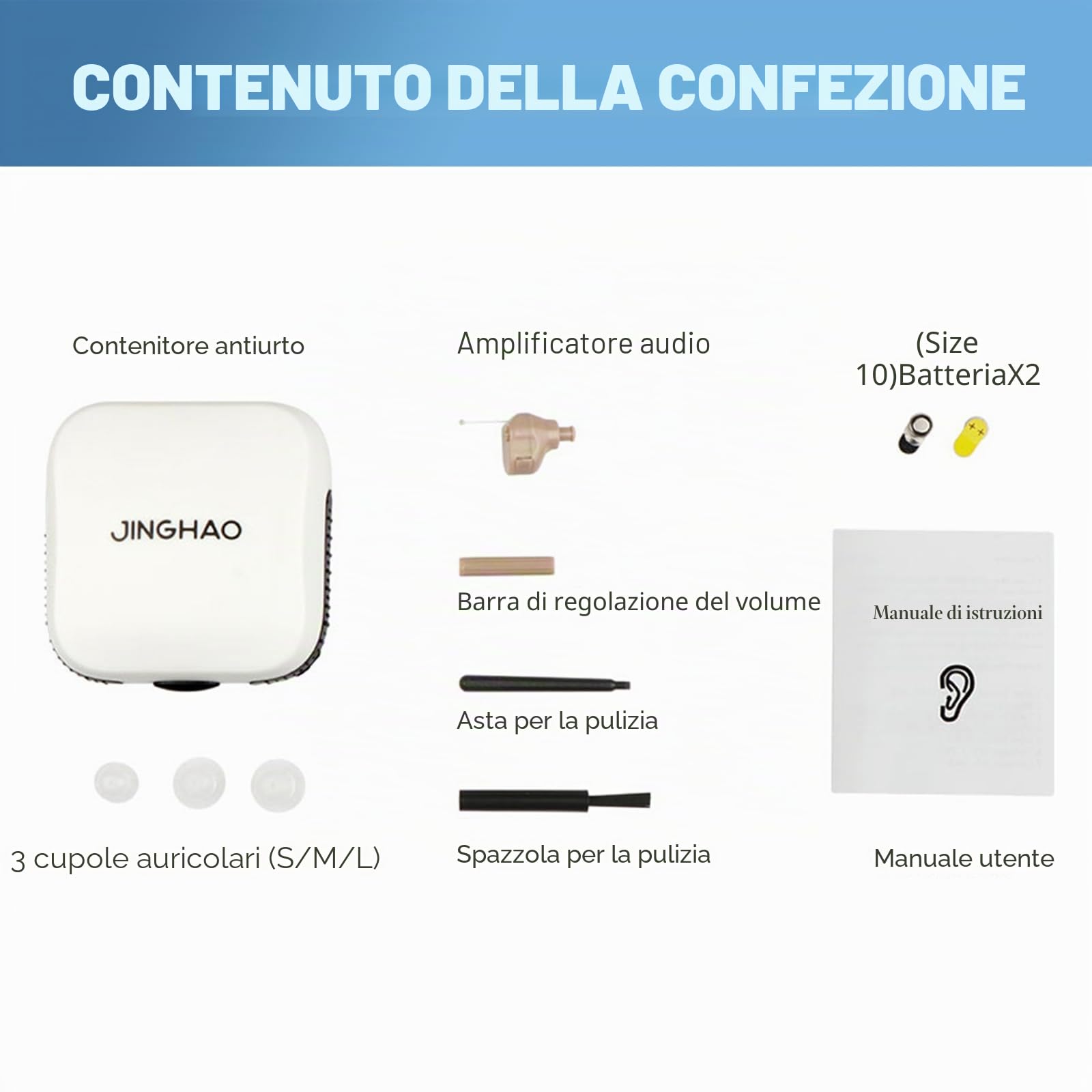 JINGHAO Amplificatore audio - Piccolo dispositivo di rafforzamento della voce personale, 2 pezzi
