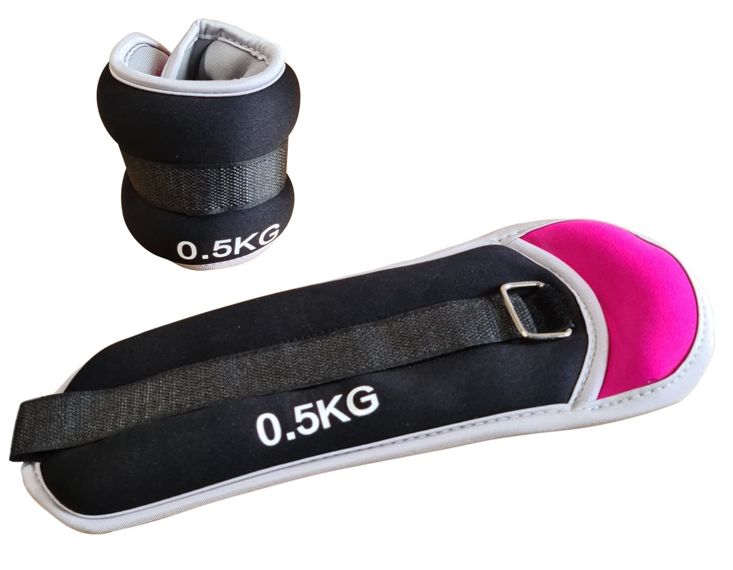 LAFILLETTE Ankle Weights for Women & Men, Adjustable Straps for Walking, Running, Pilates, Yoga, Dance, Aerobics, Cardio Exercises (1 Pair, Each 0.5 kg) (PINK) (B0BR844RP2) Amazon Price History, Amazon Price Tracker