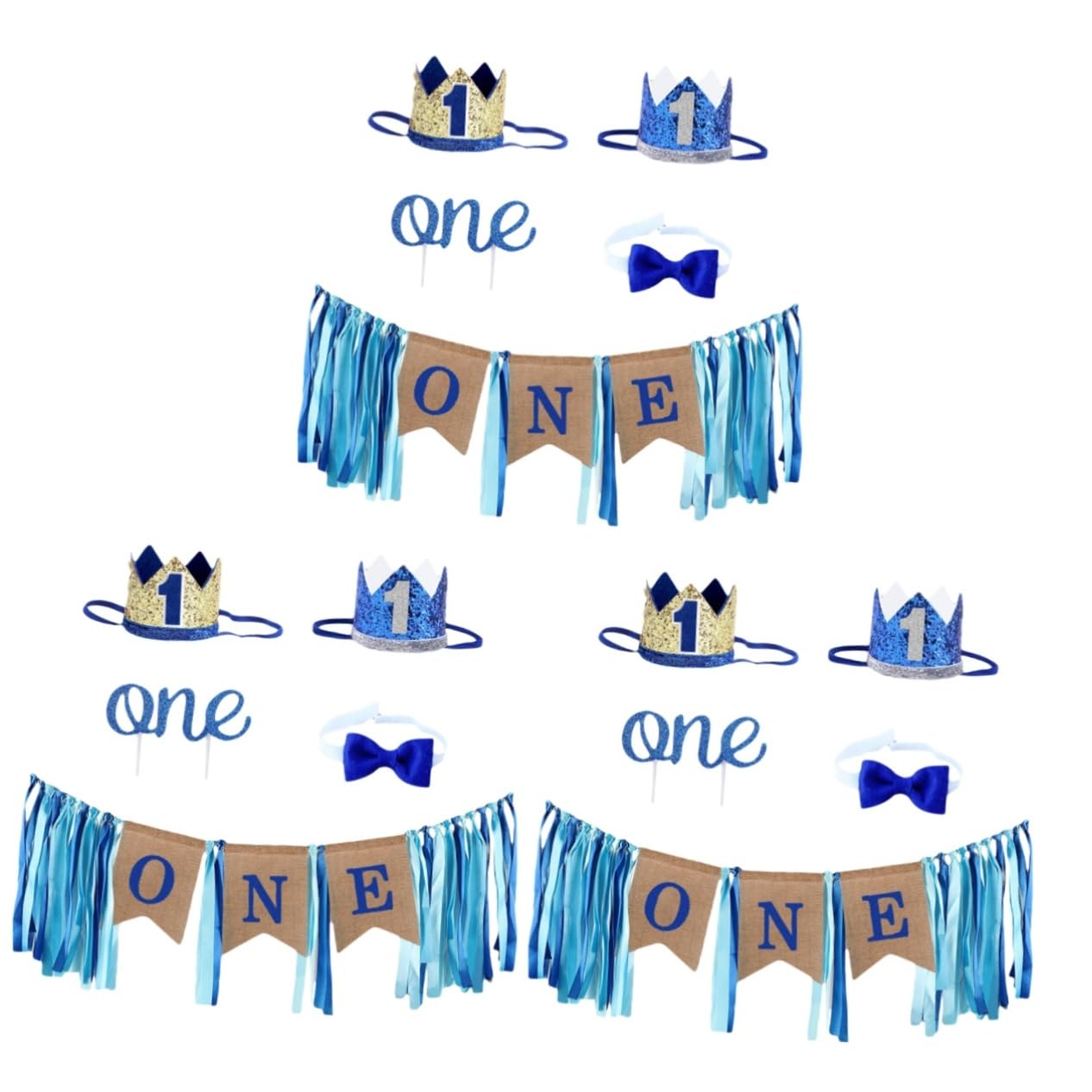 Alipis 12pièces Bannières Lin Et Chapeaux Pour Décoration Anniversaire Ensemble De Fournitures De Fête Pour Chaise De Salle à Manger