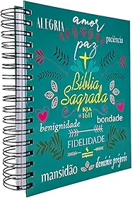 Bíblia de Anotações King James Atualizada | Textos Coloridos | Capa Dura Espiral - Dons do Espírito