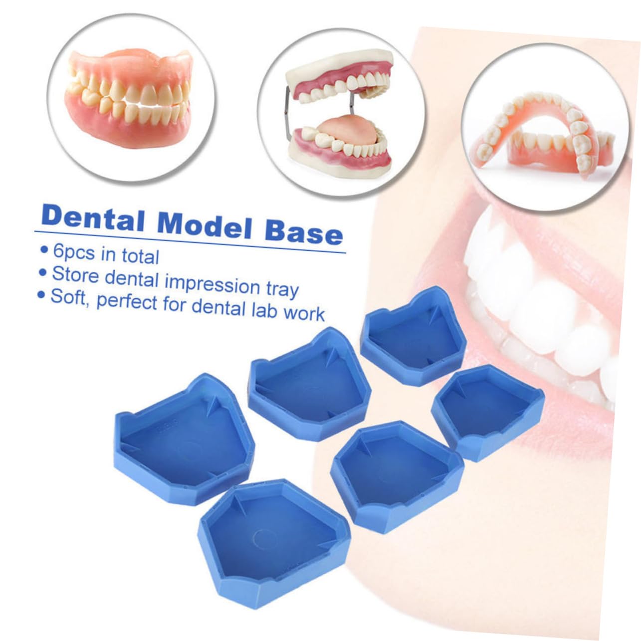 Cabilock 5 set Base In Gesso Per Denti Base Per Modelli In Gesso Stampo Per Base In Silicone Base Per Base In Silicone Strumento Per Dentista Stampo Per Base In Gel Di 6 pezzi*5