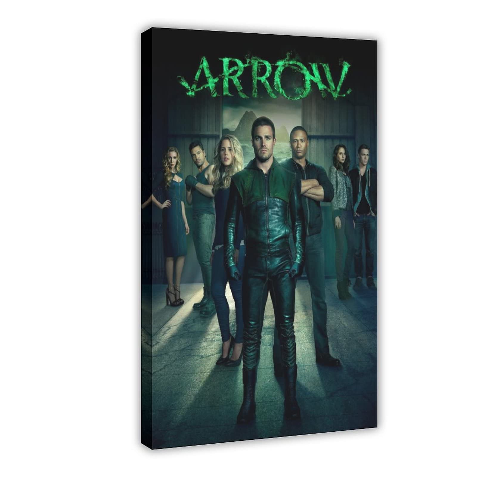 Arrow Oliver Queen Stephen Amell Poster 10 Canvas Poster Wall Art Decor Print Picture Paintings for Living Room Bedroom Decoration Frame: 12x18inch(30x45cm)