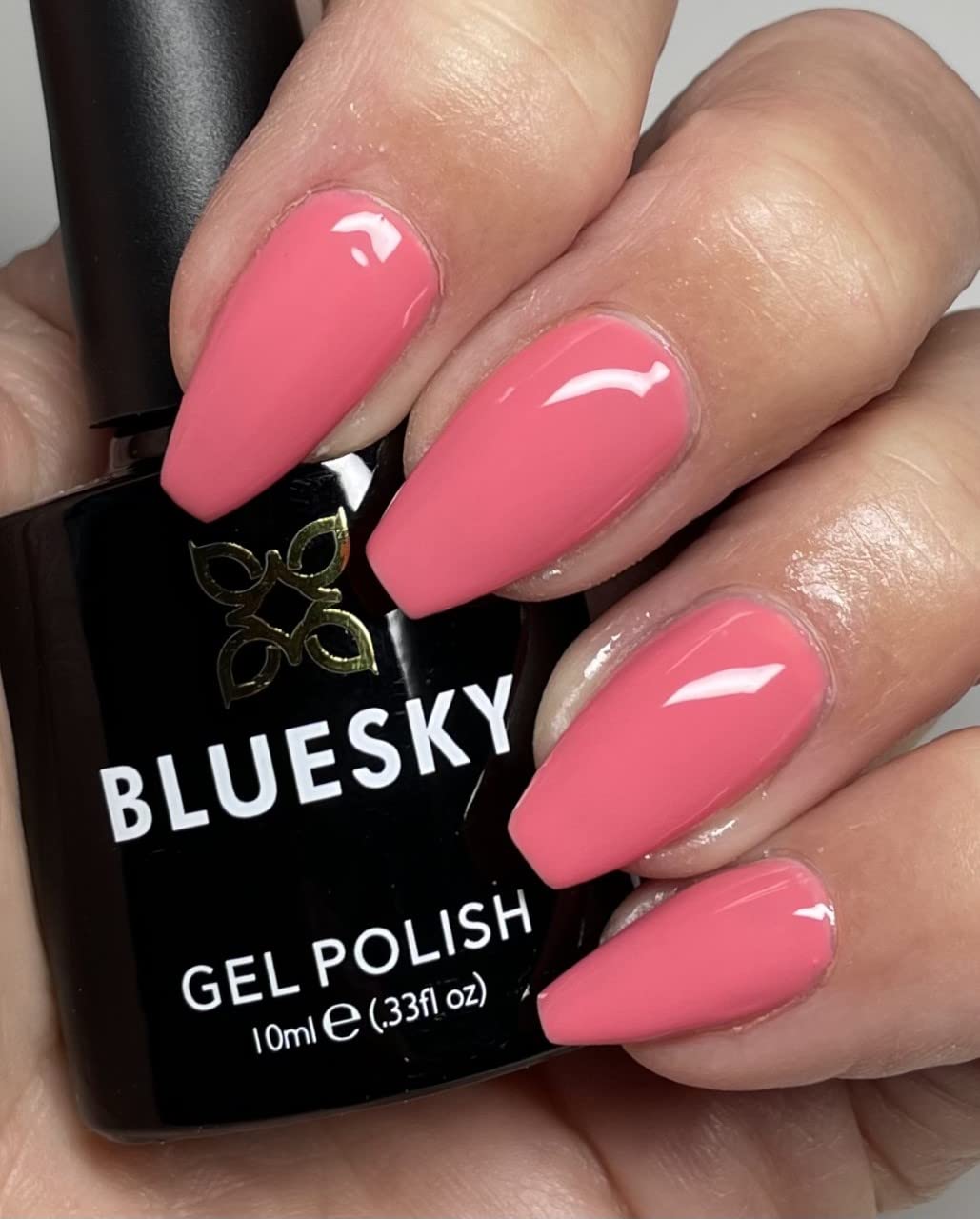 Bluesky Żelowy lakier do paznokci różowy jasny kolor kolor chin up summer 2023 SS2318 UV LED moczyć 10 ml (wymaga utwardzania pod lampą UV LED) z kolekcji Speak Your Truth In Summer